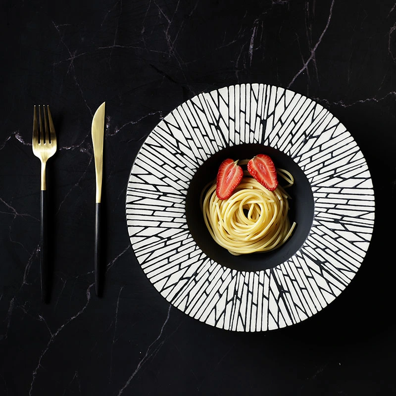 28ceramics Japanese Ceramic Tableware 8/9.5/10.75/12 Inch Black Dishes,Tableware Market In Guangzhou Soup Bowl Ceramic& 1