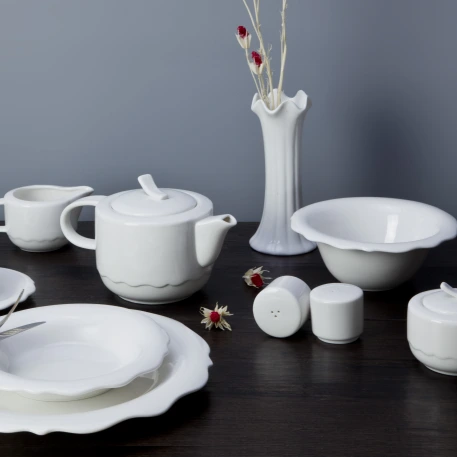 Hotel&restaurant wholesale ceramic white tableware dinnerware sets porcelain 1