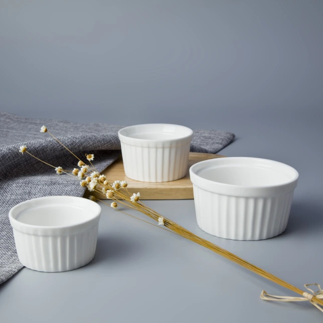 Hotel & restaurant tableware ceramic stripe bowl dessert dish 1