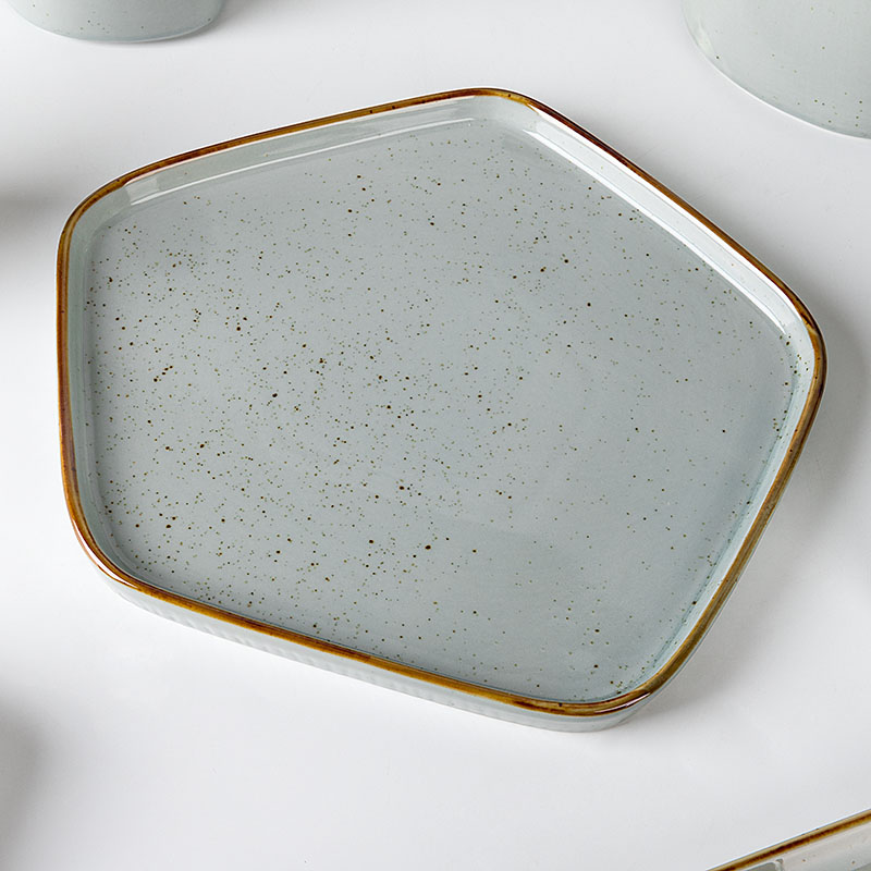 Fancy Tableware Catering Dinnerware Crockery Set Ceramic Porcelain Catering Plates for Dinner* 3