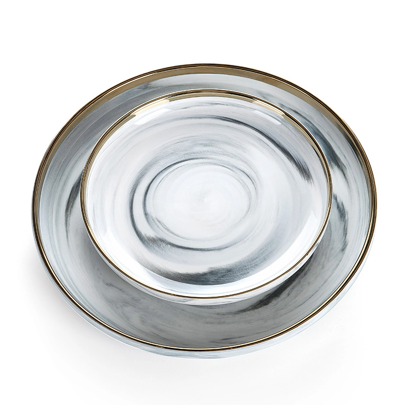 Kitchen Accessories 2019 Gold Charger Plates, Grey Dinner Set, Marble Dishes And Plates 1