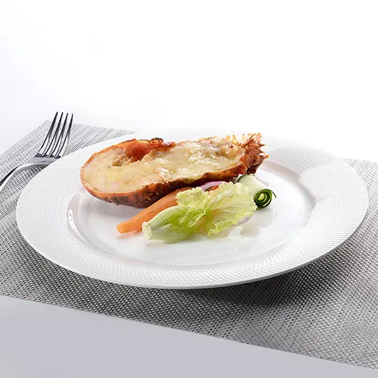 Two Eight white dinner plate with silver line factory for dinning room1 1