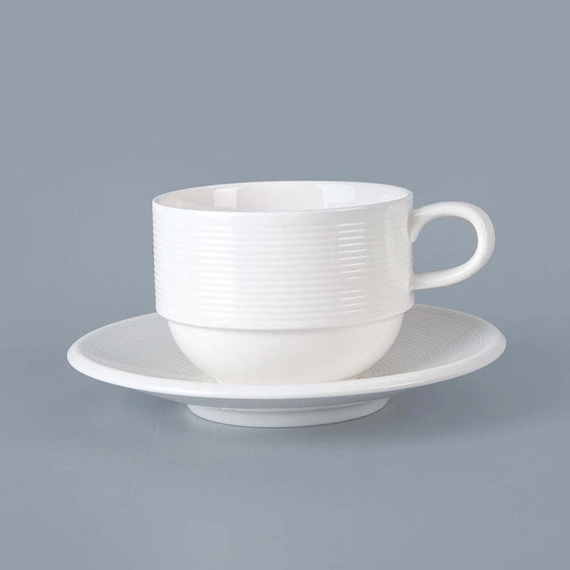 update & streamline stack coffee cup tableware porcelain stack coffee cup with handle for cafe hotel restaurant 1