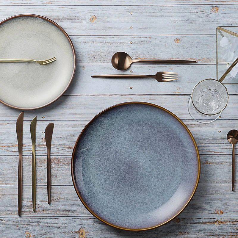 28ceramics Dinnerware Set 6/7/8/9/10.5 Inch Kitchen Plates, Restaurant Dinnerware Rustic 6/7/8/9/10.5 Inch China Plates* 1