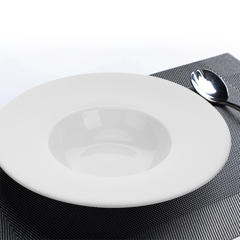 Hotel Kitchen Dinner Buffet Chaffing Dish Soup Plate for catering,New Design Porcelain Tableware Restaurant Plates& 1