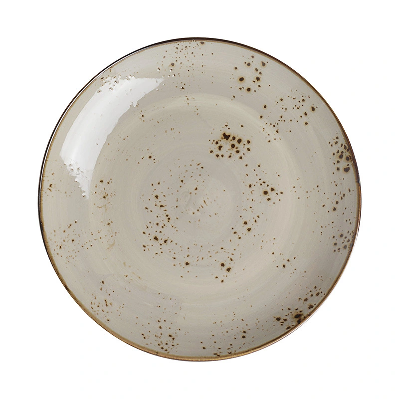 28ceramics Rustic Guangzhou Tableware Appetizer Plates, 28ceramics Rustic Ceramic Tableware 8.25/10.5 Inch Dinnerware Plate~ 1