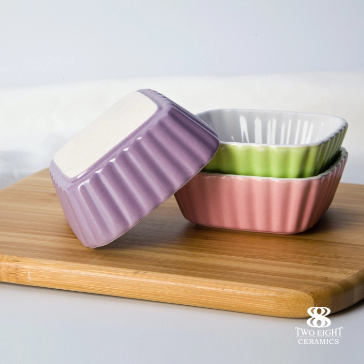 Custom Made Small Square Porcelain Food Dish Ceramic Sauce Dish 1
