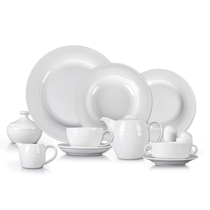 Elegant Dinnerware Sets, High Grade Porcelain Tableware, Wedding Set Plates For Dinner Restaurant$ 1