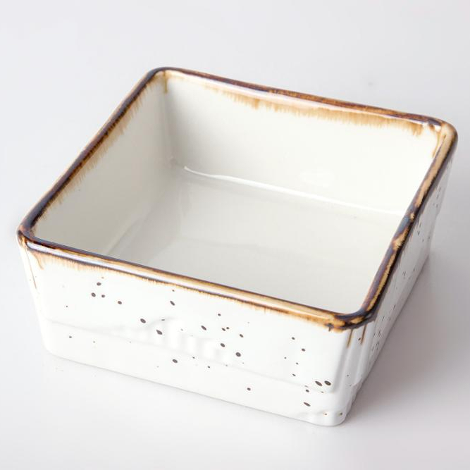 simply color glaze banquet restaurant fine dining square bowl 1