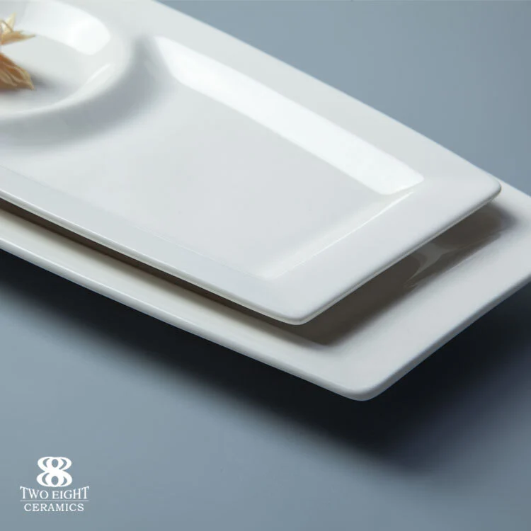 hotel & restaurant crockery tableware 16 rectangle 3 section plate 1