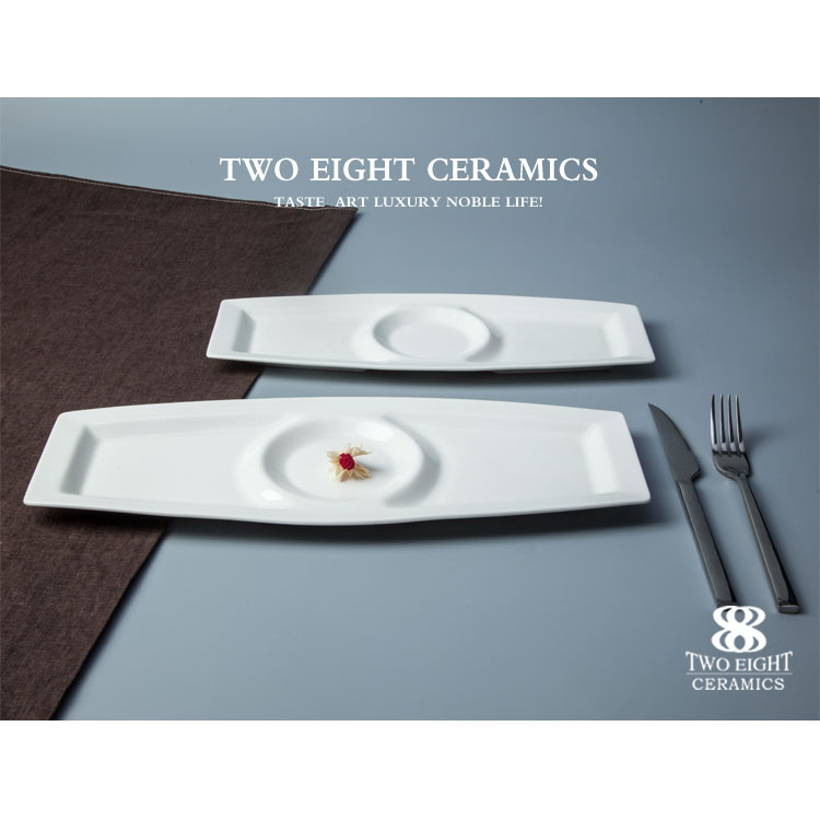 hotel & restaurant crockery tableware 16 rectangle 3 section plate 2