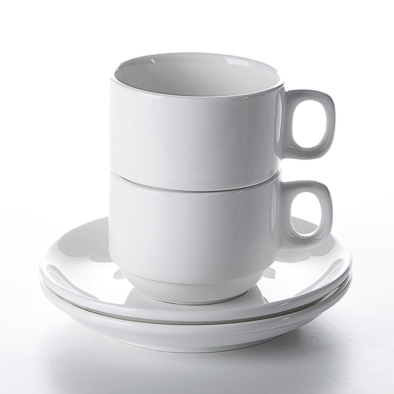 High Temperature Tea Cups Ceramics, Two Eight China White Tea Cups, High Quality Coffee Cups And Saucers 1