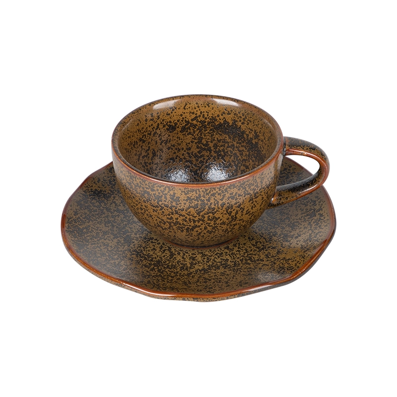 Restaurant Rustic 225ML Ceramic Cappuccino Coffee Cup, Porcelain Coffee Cup And Saucer, Ceramic Coffee Cup For Wholesale* 1