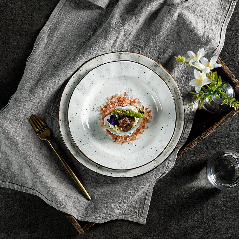 Urban Collection -Unique Grey Speckle Handmade Glazed Design Porcelain Dinnerware Sets For Hotel, Restaurant, Event... 1
