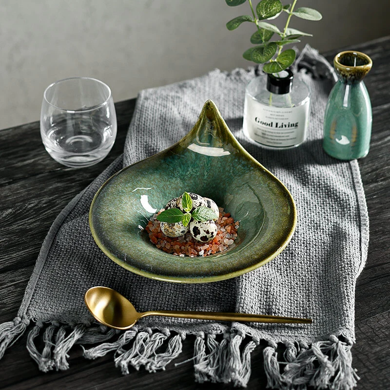 Noble Green Collection- Reactive Glaze Surface And Texture Details Show Sophistication And Craftsmanship Suitable For Hotel, Restaurant, Event... 1