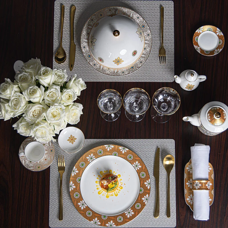 Glisten Collection -2023 New Design White  Bone China Dinnerware For Hotel, Restaurant, Event. 1