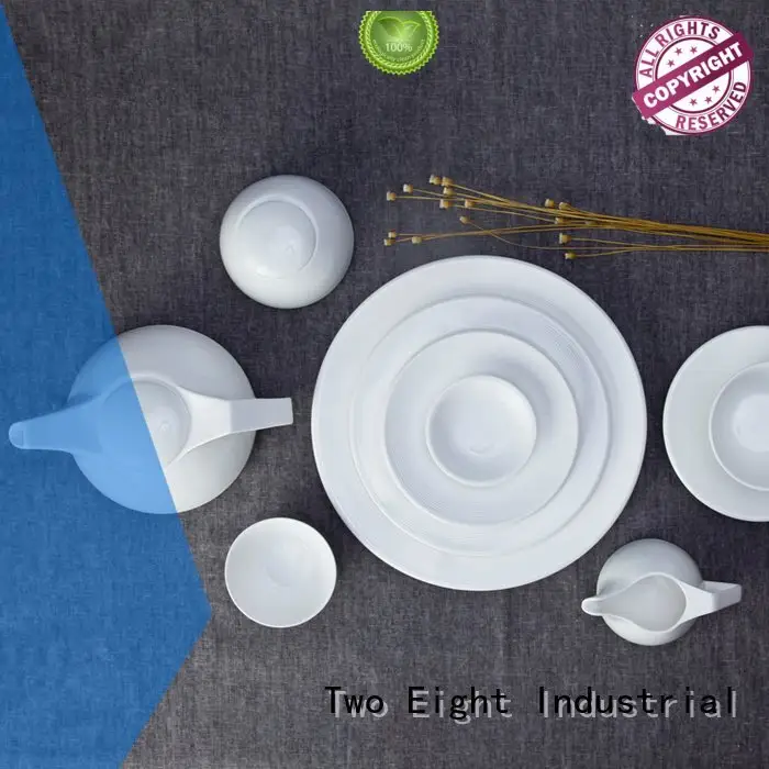white porcelain tableware bing round white dinner sets Two Eight Warranty 1