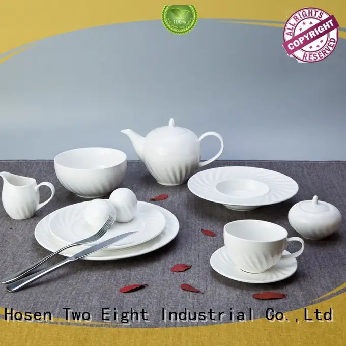 Two Eight white dinner sets surface style white color 1