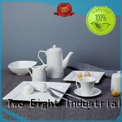 white porcelain tableware modern smooth plate elegant Two Eight 1