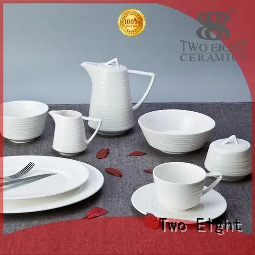casual porcelain bistro dinner Two Eight white dinner sets 1