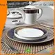 colored navy whithe Two Eight fine china tea sets 1