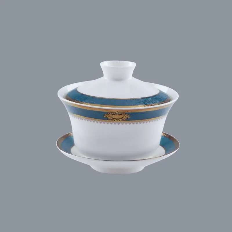 fine white porcelain dinnerware teahouse flower fine china tea sets 6