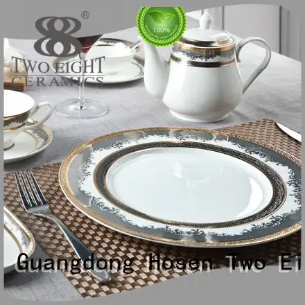 plate men fine white porcelain dinnerware Two Eight 1