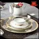 Two Eight Brand rim mixed gold fine white porcelain dinnerware 1