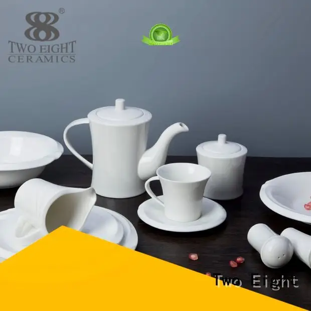 white porcelain tableware square smoothly white dinner sets Two Eight Warranty 1