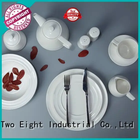 Two Eight white porcelain tableware vietnamese meng square home 1
