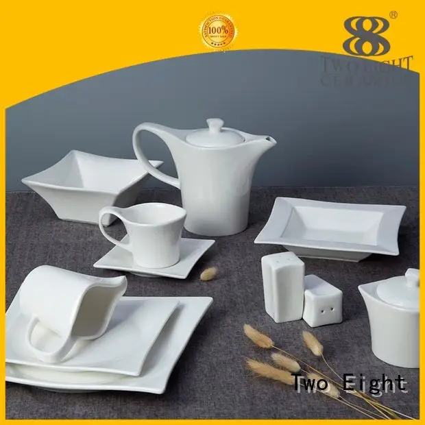 Wholesale rim glaze white dinner sets Two Eight Brand 1