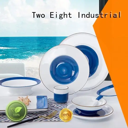Hot 16 piece porcelain dinner set style blue and white porcelain decal Two Eight 1