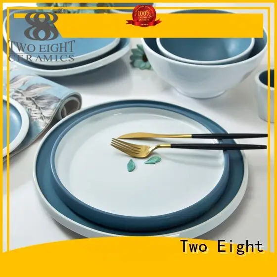 16 piece porcelain dinner set color navy plate mixed Two Eight 1