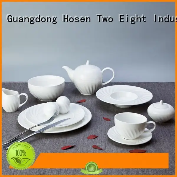 white porcelain tableware vietnamese fashion OEM white dinner sets Two Eight 1