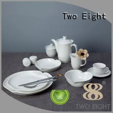 Hot white porcelain tableware surface white dinner sets modern Two Eight 1