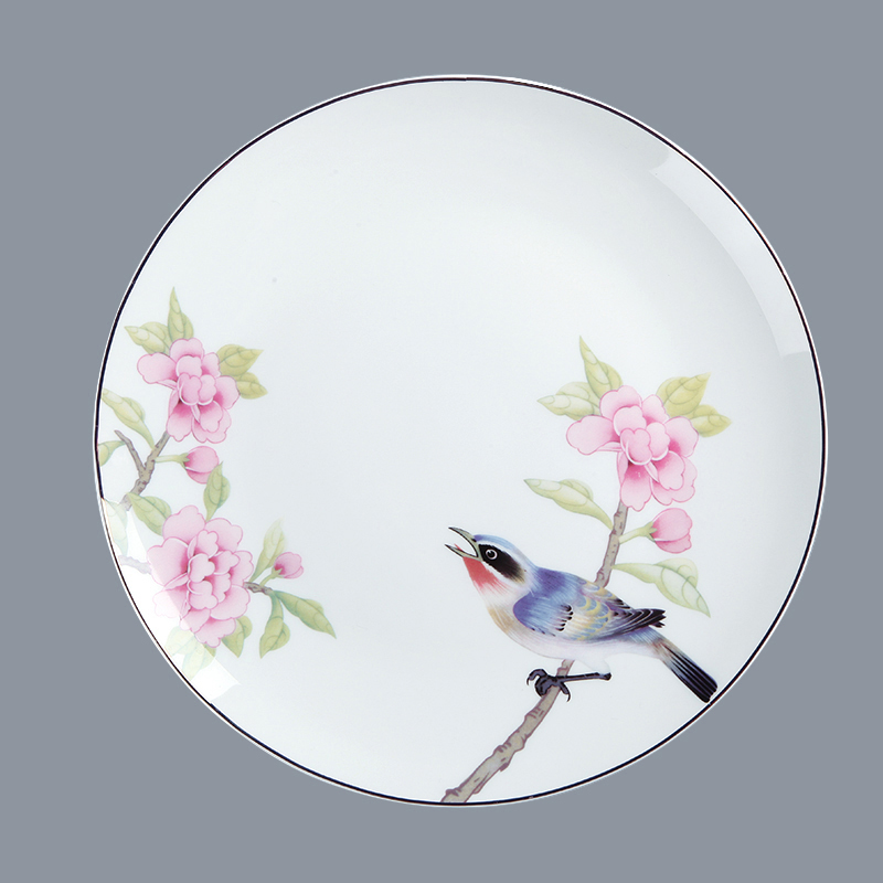 Two Eight Brand embossed fine white porcelain dinnerware rim supplier 4