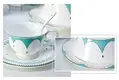 Quality fine white porcelain dinnerware Two Eight Brand decal fine china tea sets 2