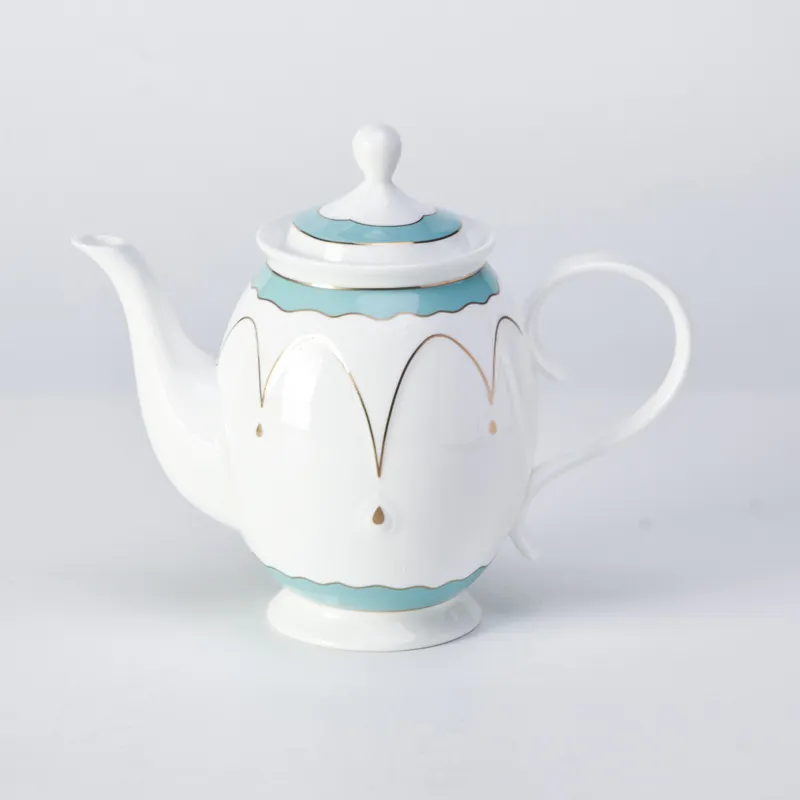 Quality fine white porcelain dinnerware Two Eight Brand decal fine china tea sets 10