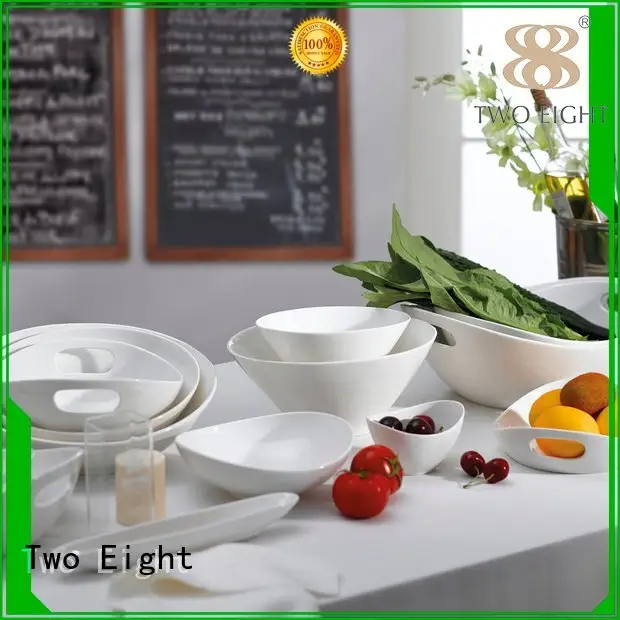 Two Eight Brand hotel wedgewood bone china round white 1