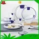 OEM 16 piece porcelain dinner set green country decal blue and white porcelain 1