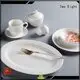OEM white porcelain tableware dinnerware modern sample white dinner sets 1