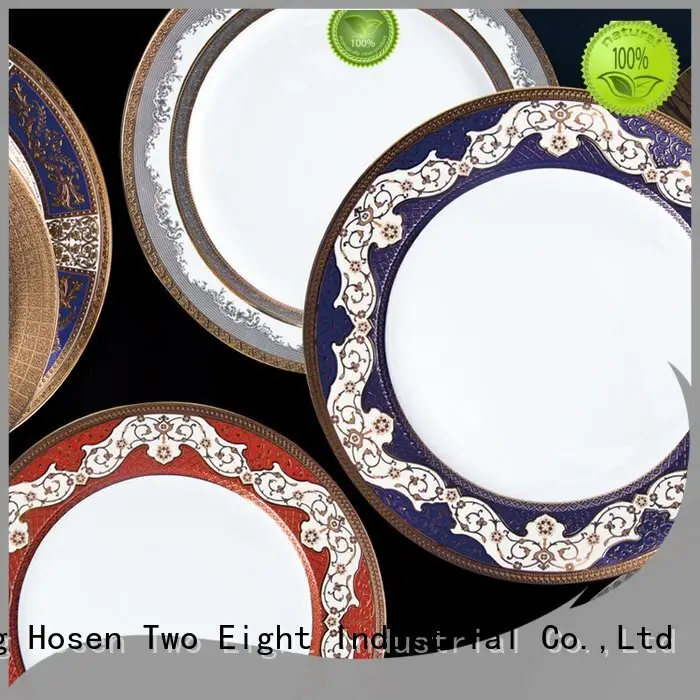 Quality fine white porcelain dinnerware Two Eight Brand flat fine china tea sets 1