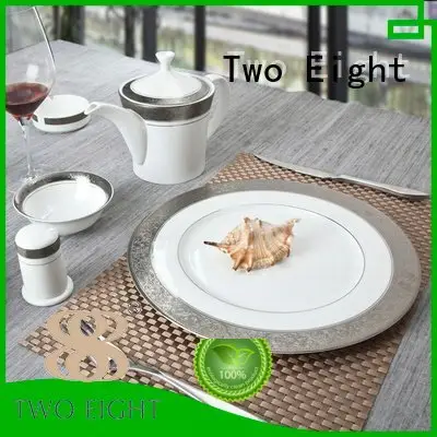Quality fine white porcelain dinnerware Two Eight Brand gloden fine china tea sets 1