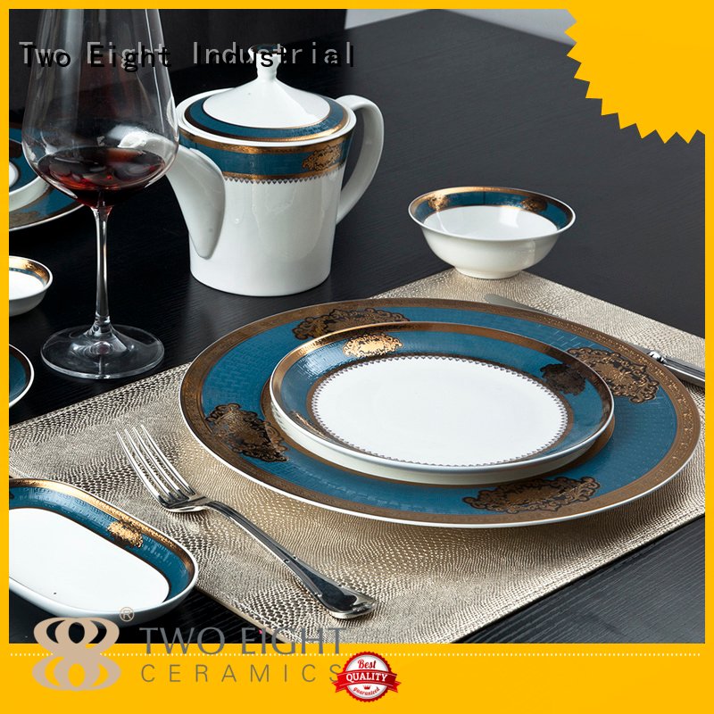 Two Eight Brand silver fine white porcelain dinnerware fine fashion 1