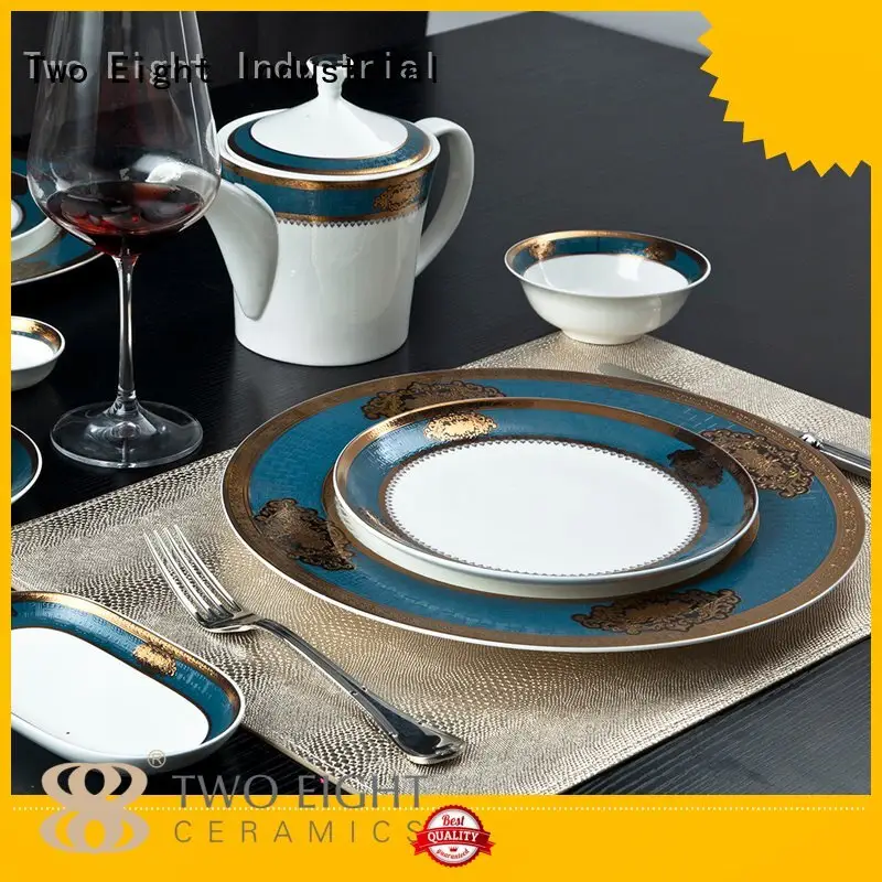 Two Eight Brand silver fine white porcelain dinnerware fine fashion 1