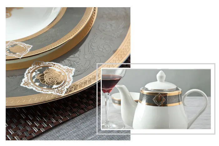 embossed dinnerware fine white porcelain dinnerware Two Eight Brand 2