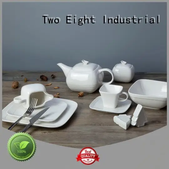 square smoothly Two Eight white porcelain tableware 1