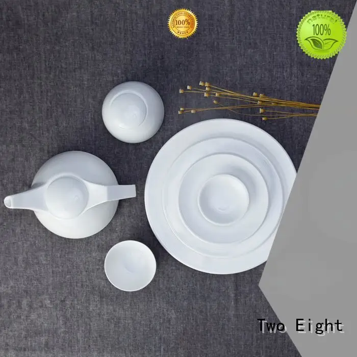 sample round color hotel Two Eight white porcelain tableware 1