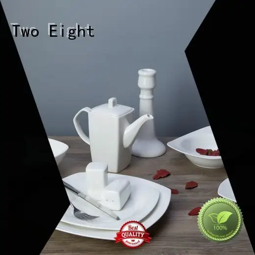 Two Eight restaurant modern bing white porcelain tableware plate 1