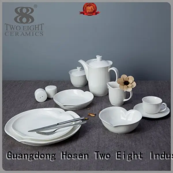 Hot white porcelain tableware bistro white dinner sets royal Two Eight 1